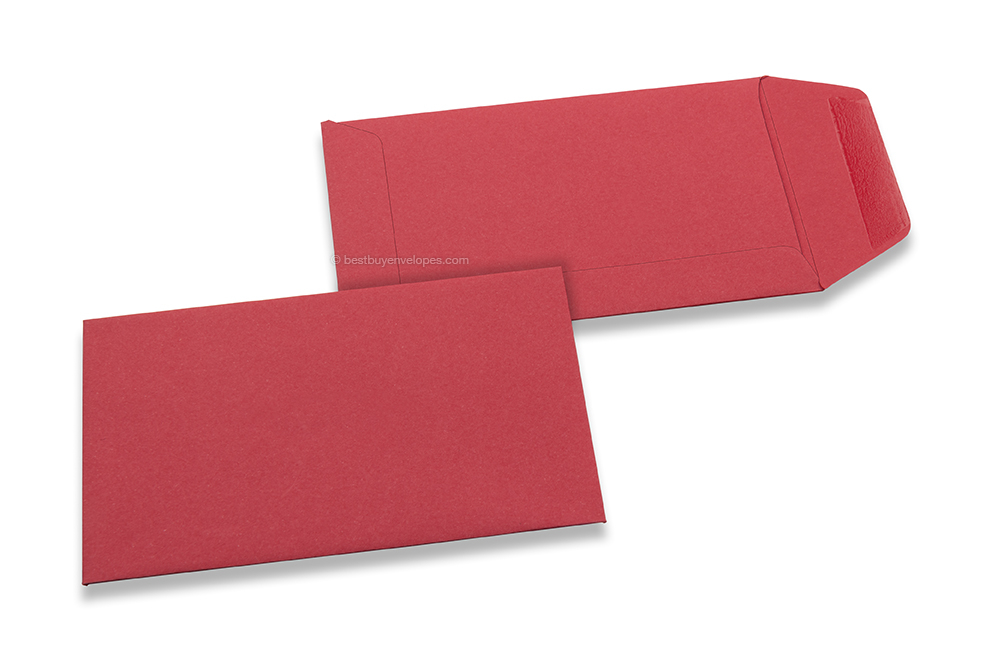 Coloured pocket envelopes - Red, 65 x 105 mm