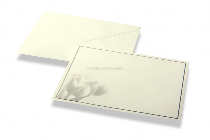 Mourning envelopes - Cream + white tulip