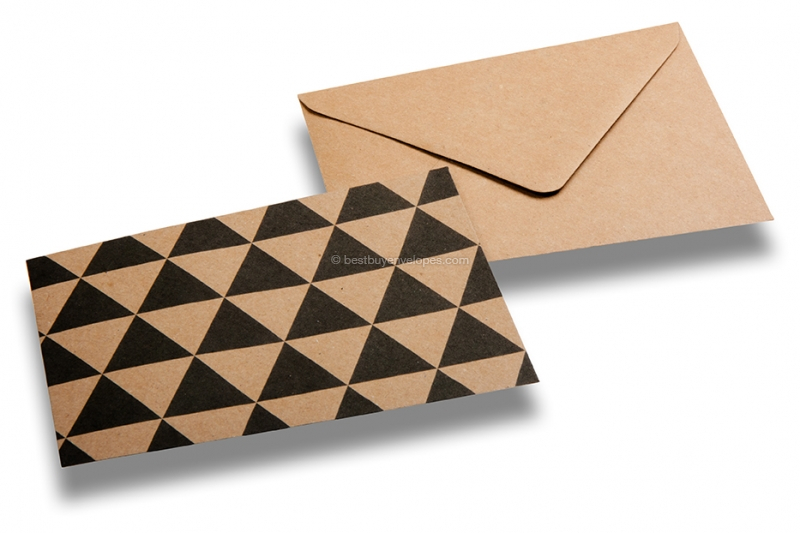 Decorative kraft envelopes - triangles