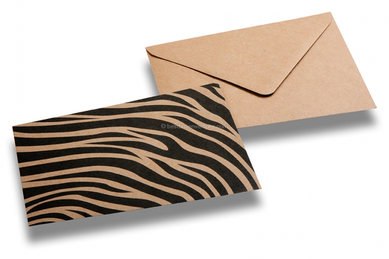 Decorative kraft envelopes - zebra