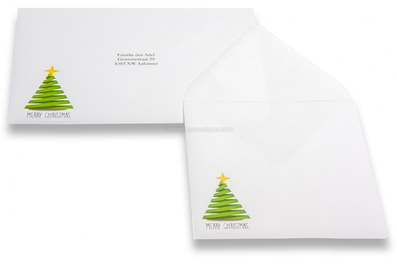 Christmas card envelopes - Christmas tree