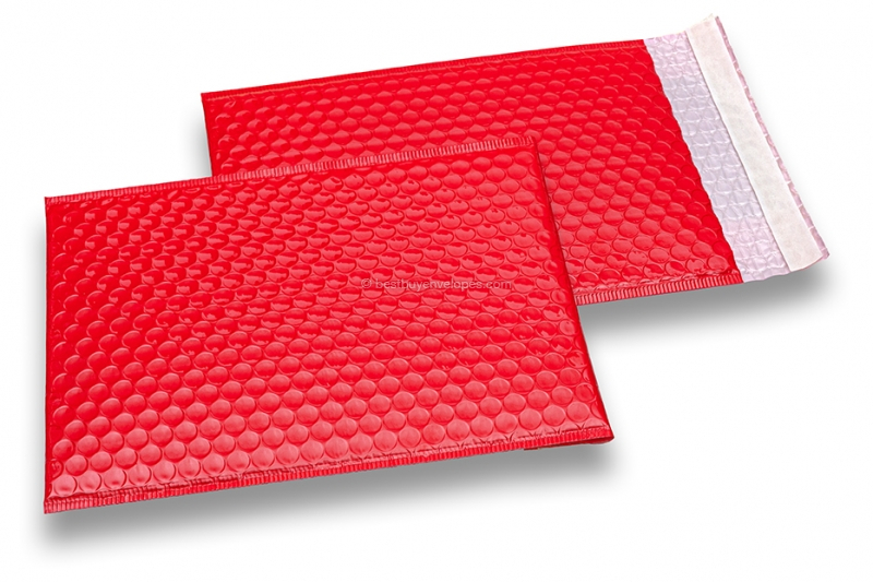 Red high-gloss air-cushioned envelopes