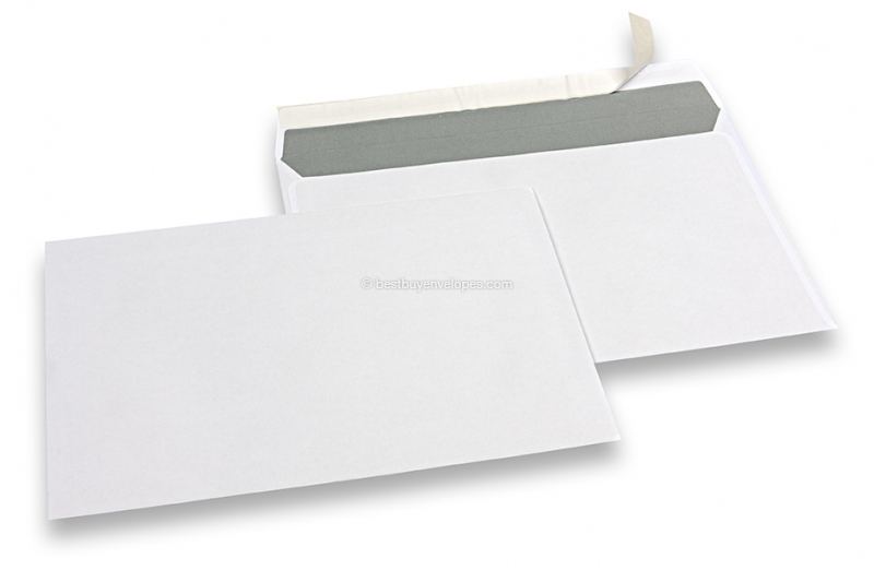 White paper envelopes, 156 x 220 mm (EA5), 90 gram, strip closure, weight each approx. 7 g. 
