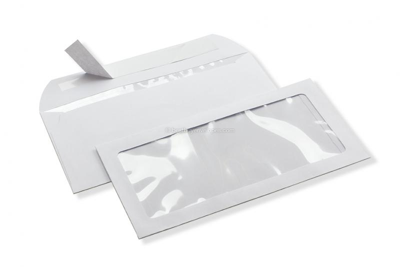 Panorama window envelope, 110 x 220 mm (DL), 160 gram, strip closure, (window format 80 x 190 mm, position: 15 mm from the left, 15 mm from the bottom)