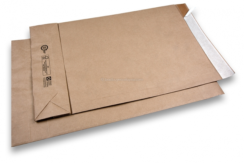Paper bags with seal strip - brown