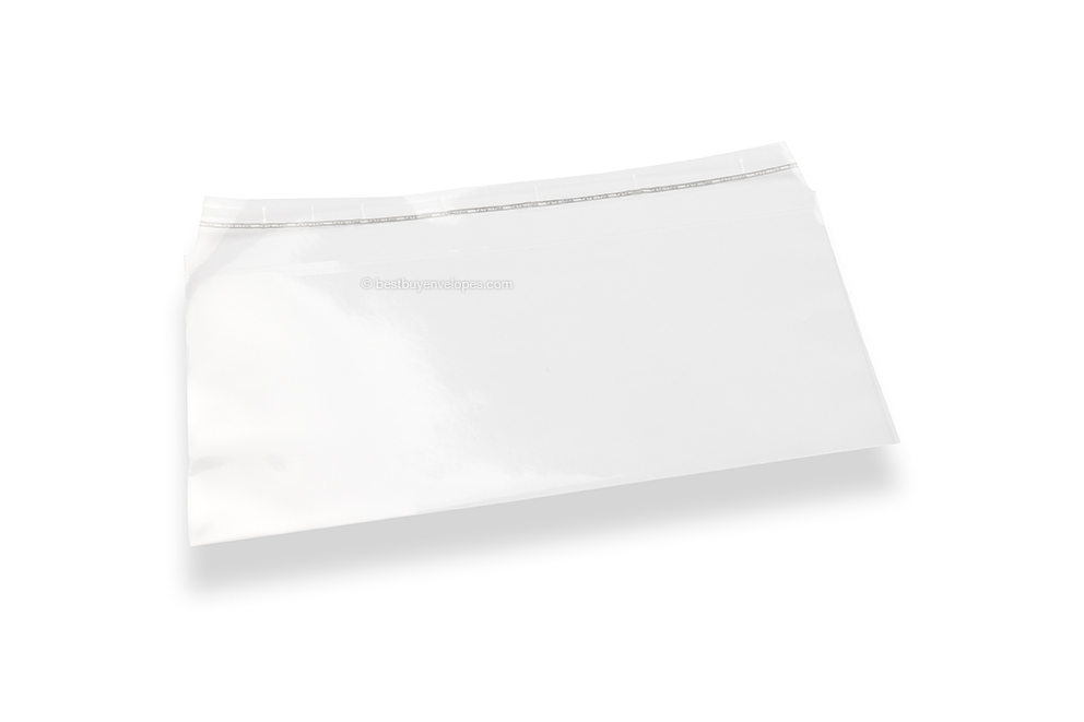 Transparent plastic envelopes 114 x 229 mm