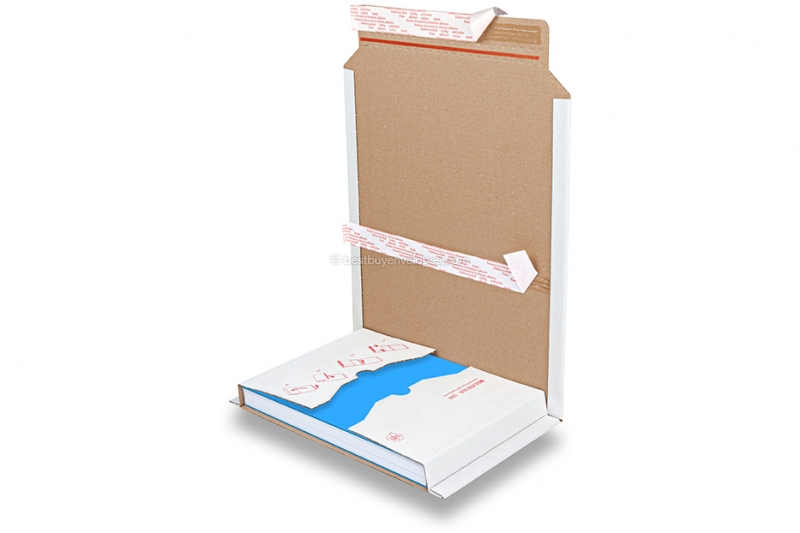Book packaging - wrap the package around the book - white