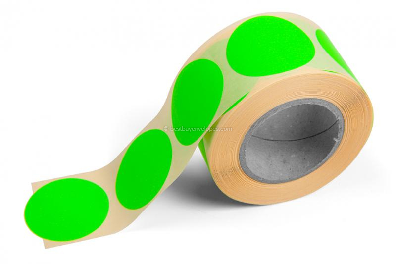 Round coloured labels - Green