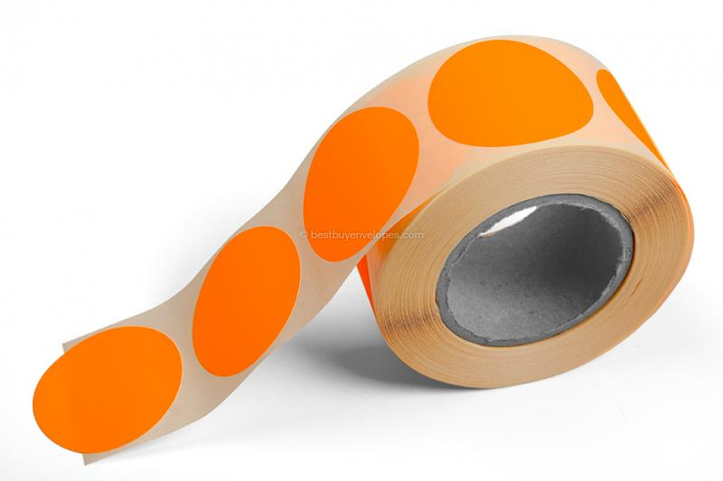 Round coloured labels - Orange