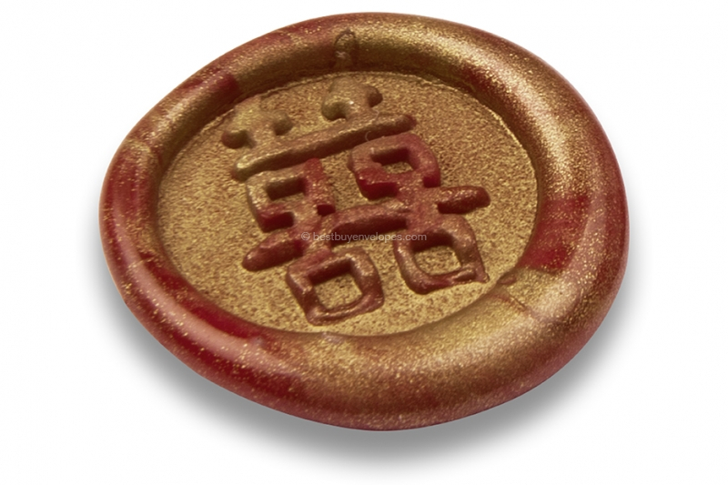 Wax seals - Japanese sign: Double Hapiness