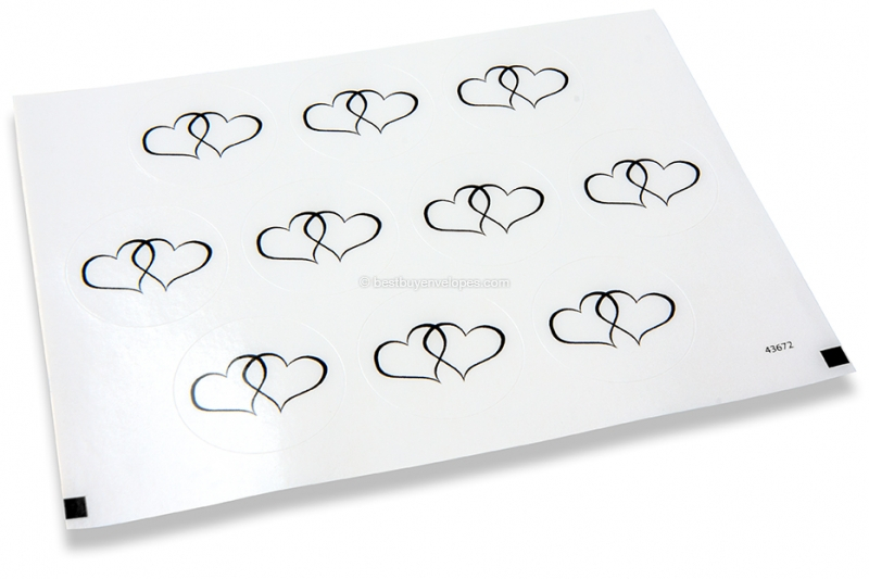 Love envelope seals - little hearts