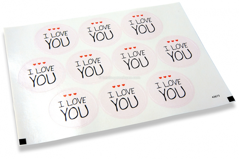 Love envelope seals - I love you