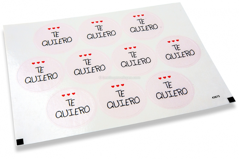 Love envelope seals - Te quiero