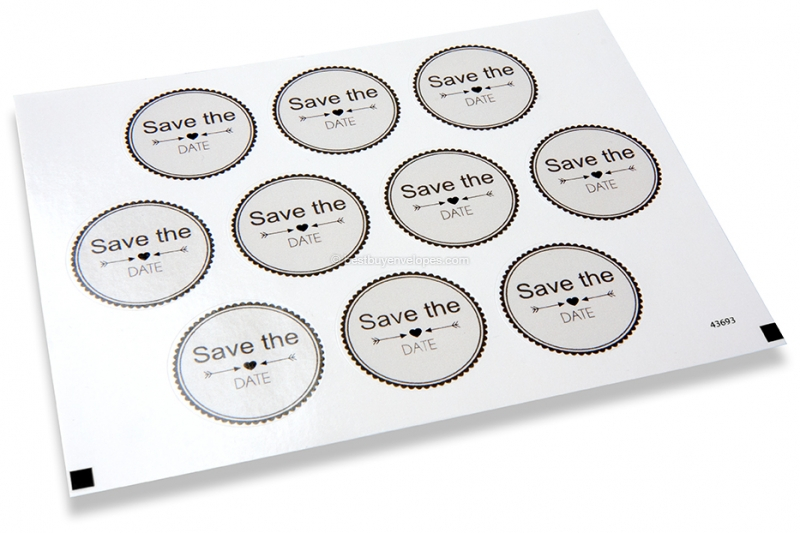 Party envelope seals - save the date