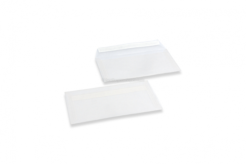 White transparent envelopes - 110 x 220 mm