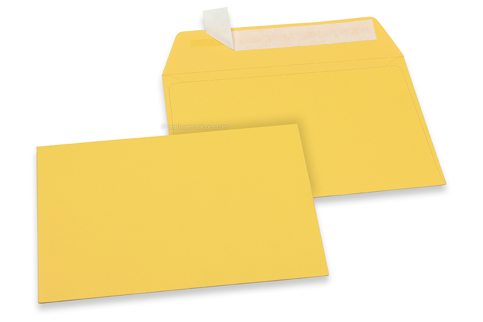Buttercup yellow coloured paper envelopes - 114 x 162 mm 