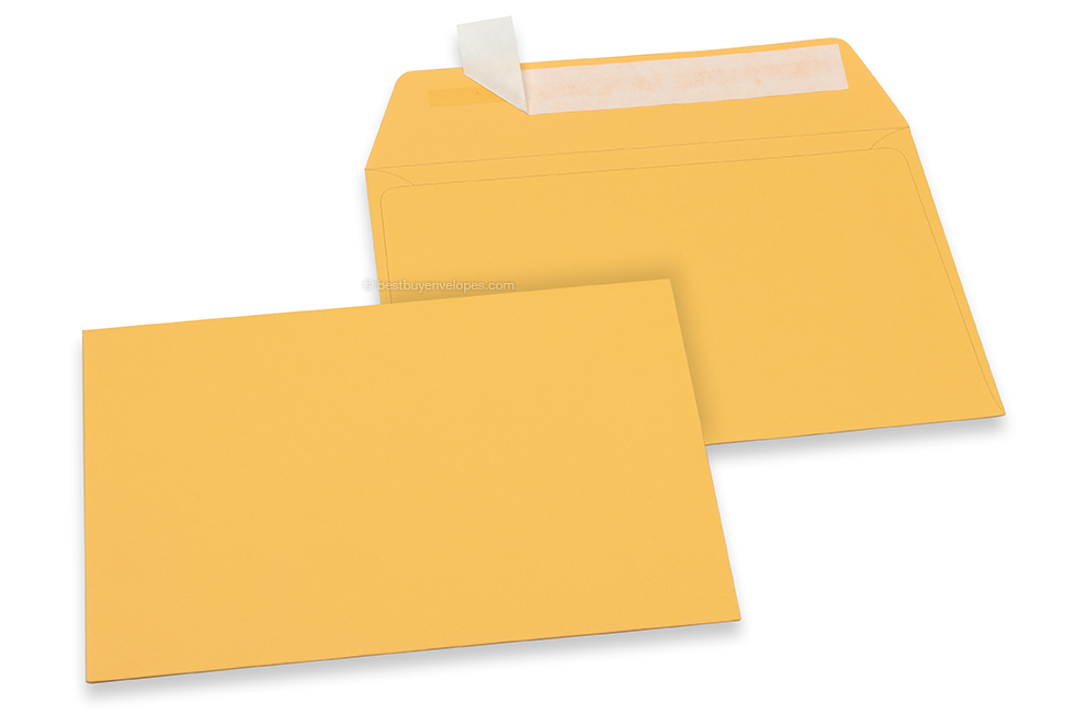 Gold-yellow coloured paper envelopes - 114 x 162 mm