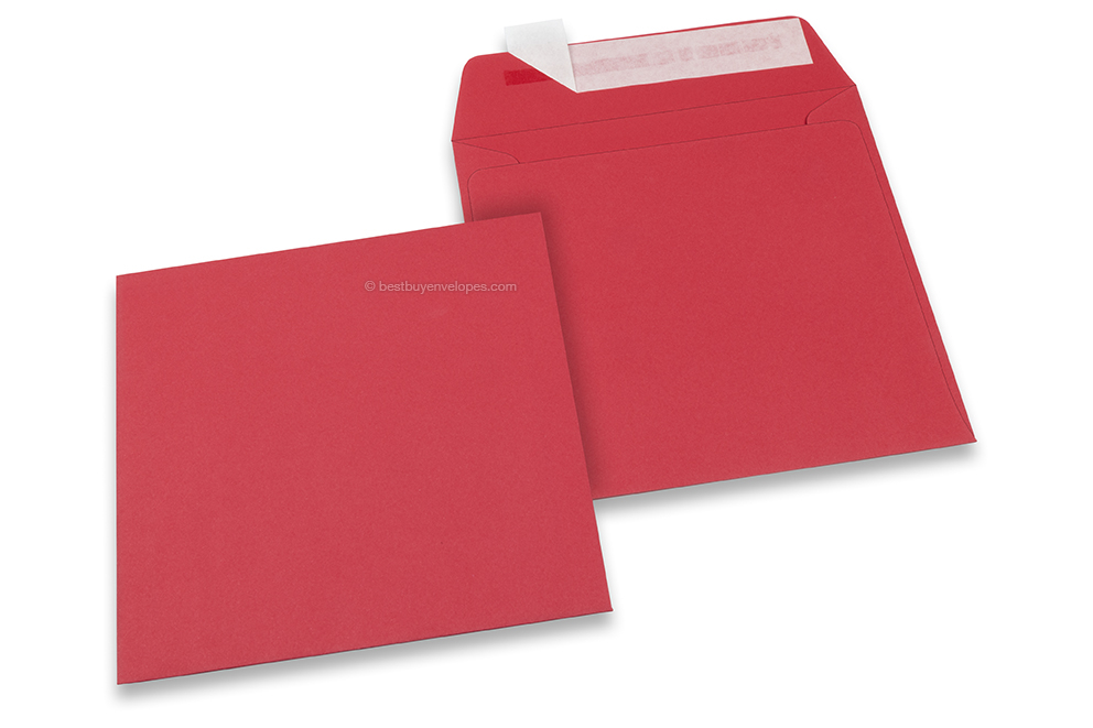 Red coloured paper envelopes - 160 x 160 mm