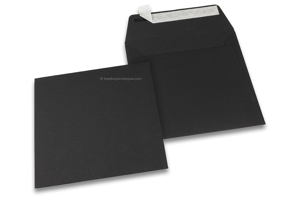 Black coloured paper envelopes - 160 x 160 mm