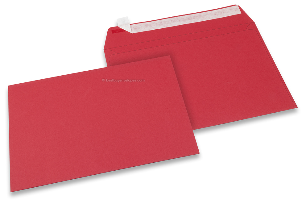 Red coloured paper envelopes - 162 x 229 mm