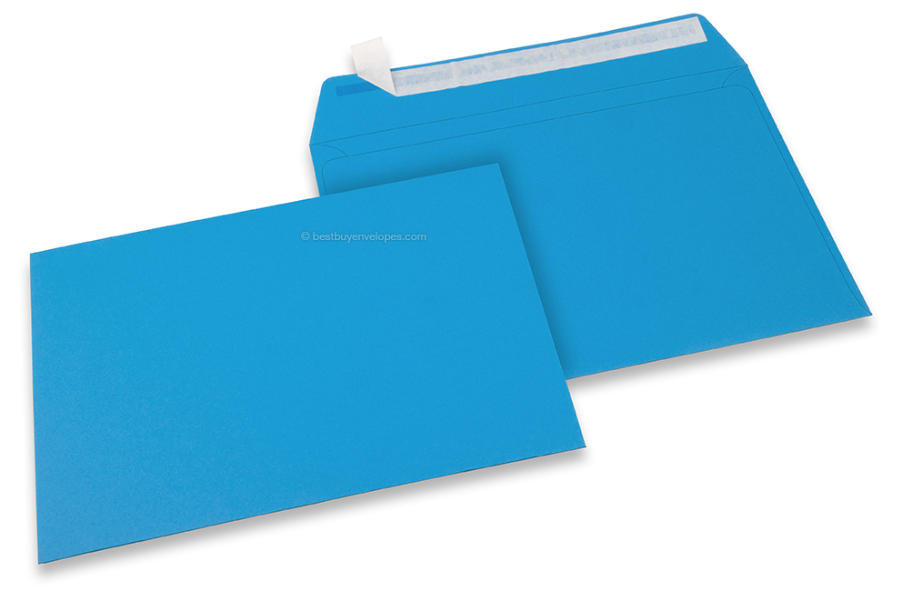 Ocean blue coloured paper envelopes - 162 x 229 mm 