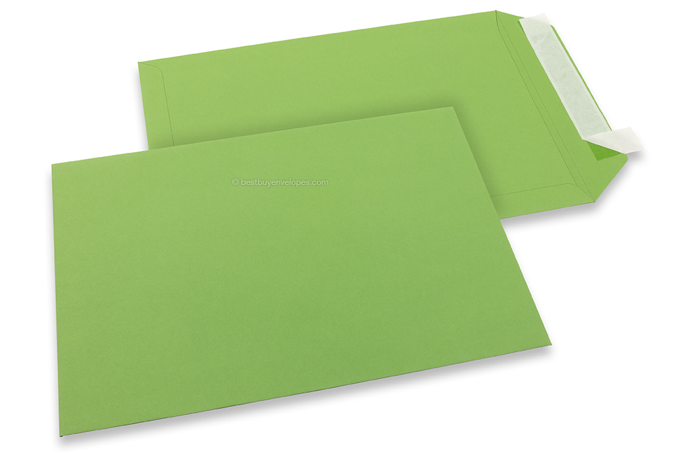 Apple green coloured paper envelopes - 229 x 324 mm 