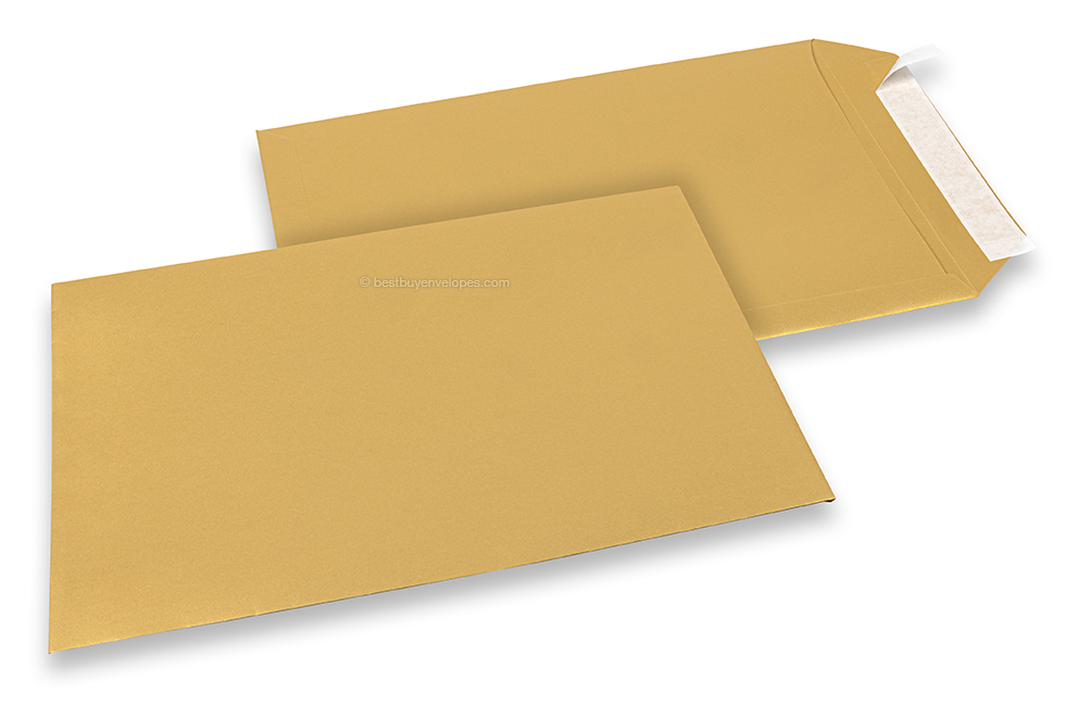 Gold metallic coloured paper envelopes - 229 x 324 mm