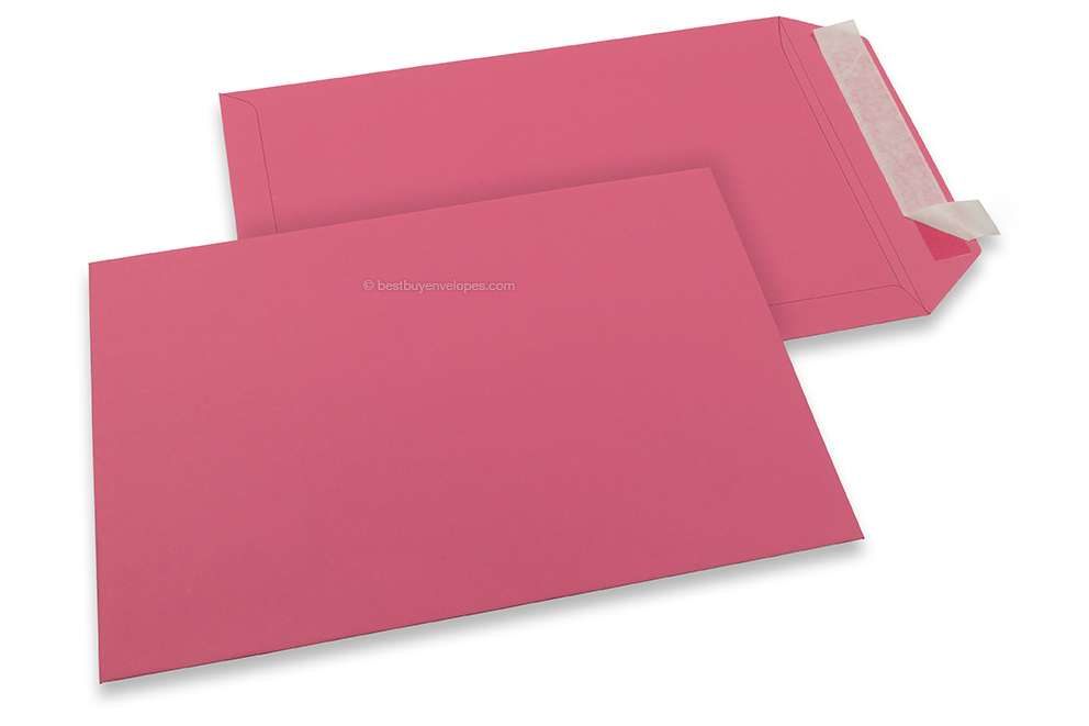 Pink coloured paper envelopes - 229 x 324 mm