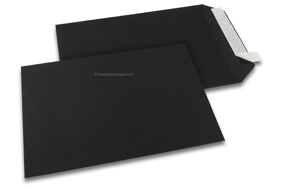 Black coloured paper envelopes - 229 x 324 mm