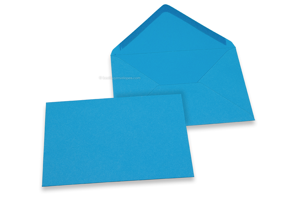 Coloured greeting card envelopes - ocean blue, 114 x 162 mm
