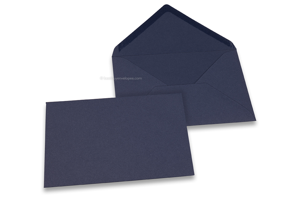 Coloured greeting card envelopes - dark blue, 114 x 162 mm