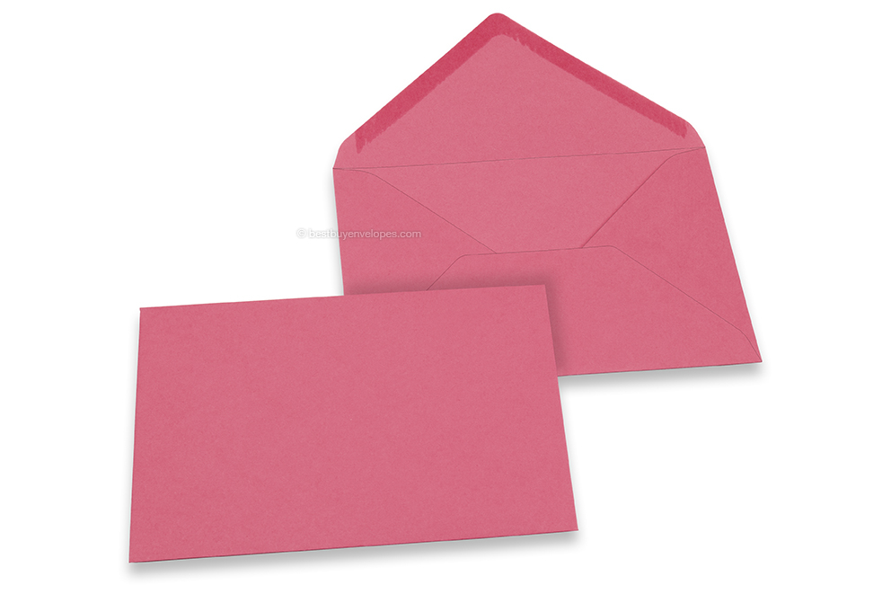 Coloured greeting card envelopes - pink, 114 x 162 mm