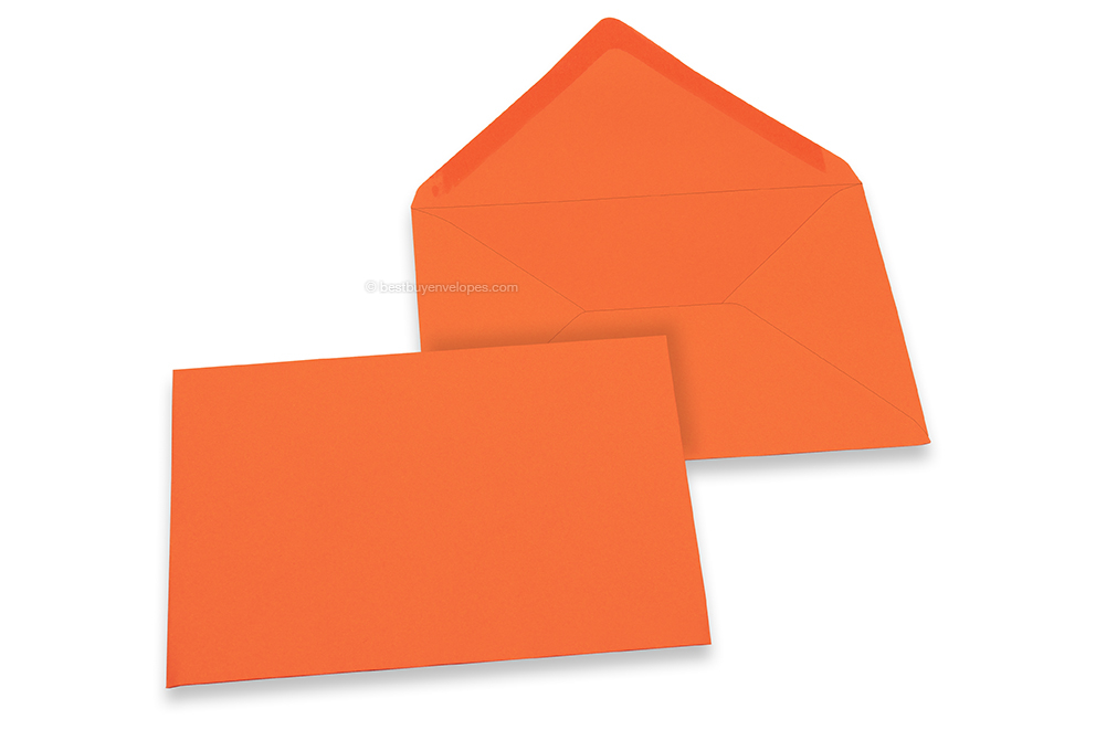 Coloured greeting card envelopes - orange, 114 x 162 mm