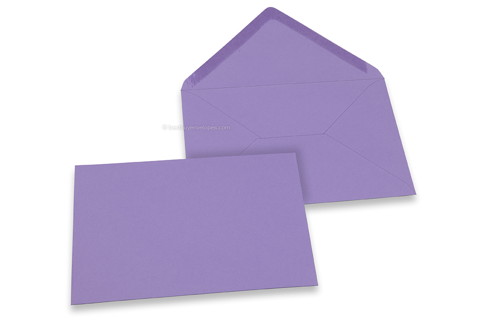 Coloured greeting card envelopes - purple, 114 x 162 mm
