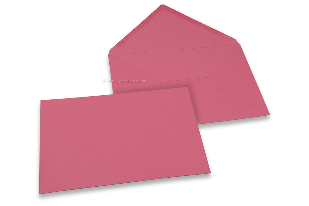 Coloured greeting card envelopes - pink, 162 x 229 mm