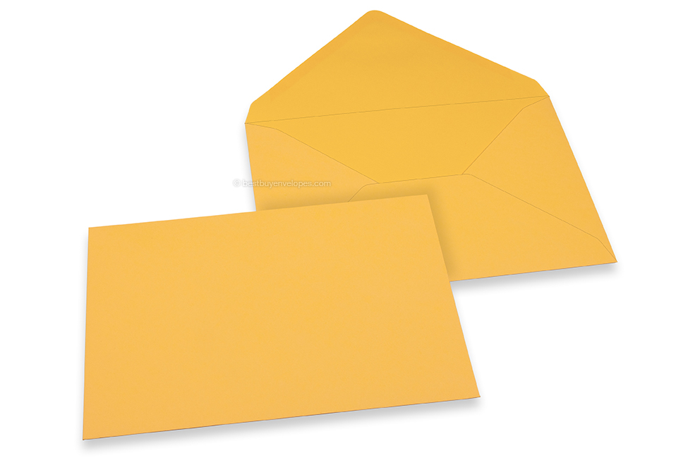 Coloured greeting card envelopes - yellow-gold, 162 x 229 mm