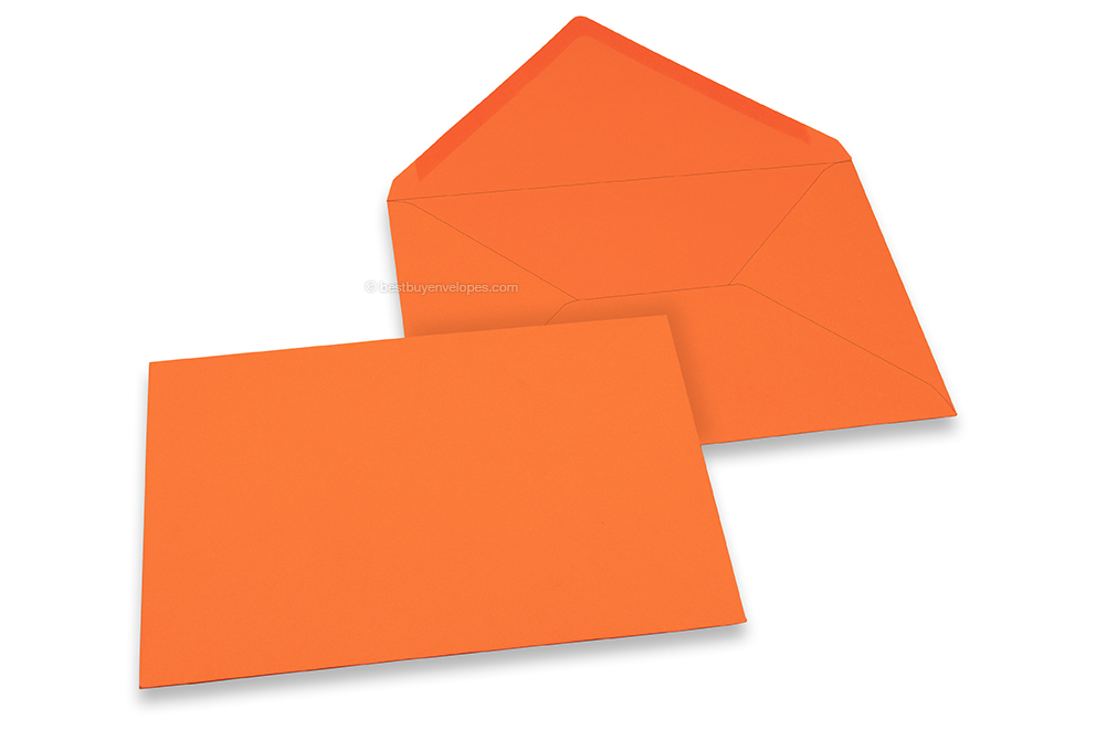 Coloured greeting card envelopes - orange, 162 x 229 mm