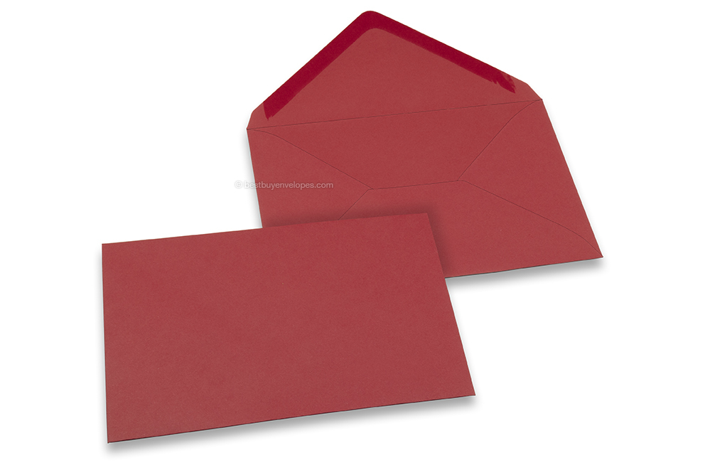 Coloured greeting card envelopes - dark red, 125 x 175 mm