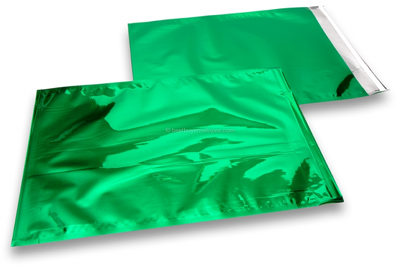 Coloured metallic foil envelopes green - 229 x 324 mm