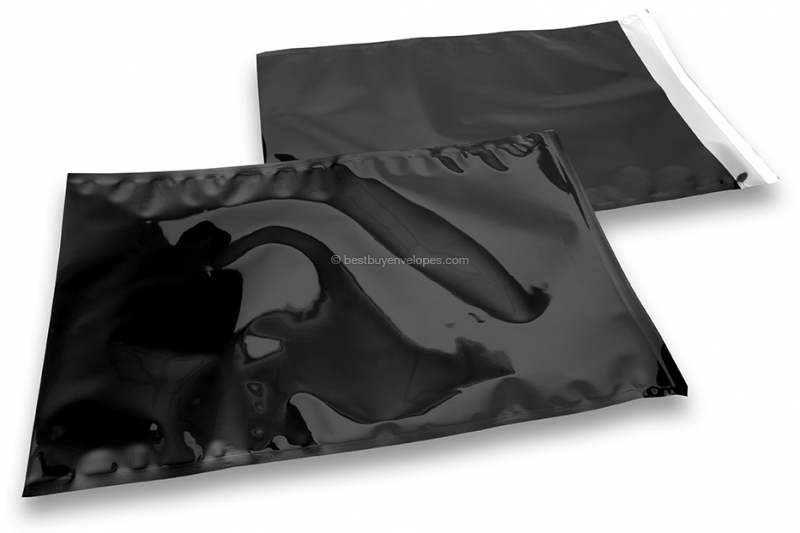 Coloured metallic foil envelopes black - 320 x 430 mm