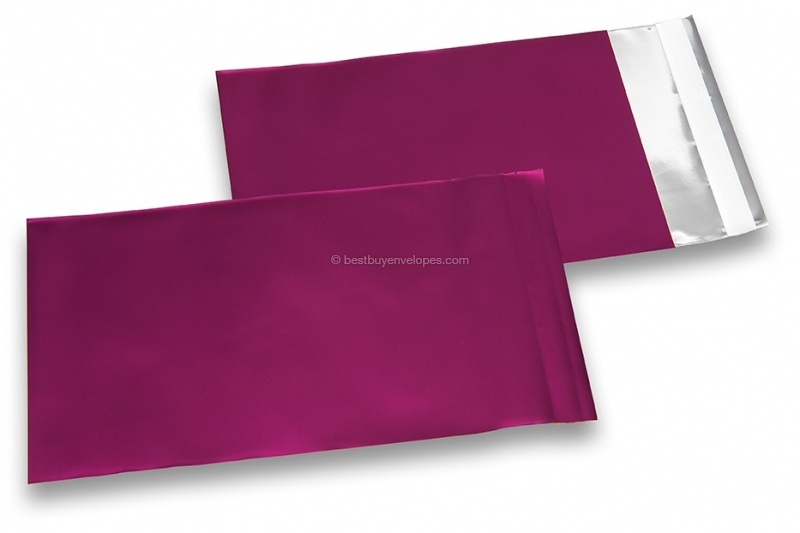 Burgundy coloured matt metallic foil envelopes - 114 x 162 mm