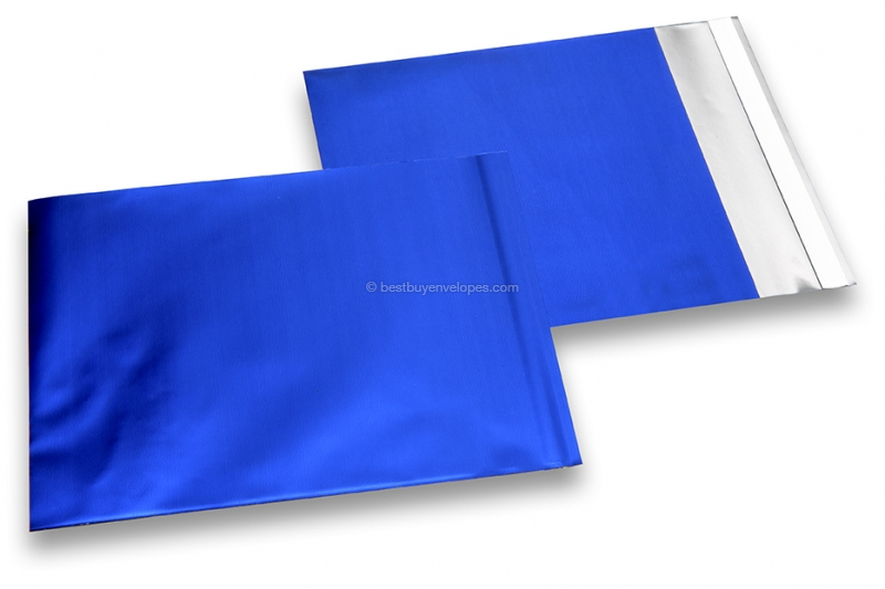 Dark blue coloured matt metallic foil envelopes - 165 x 165 mm