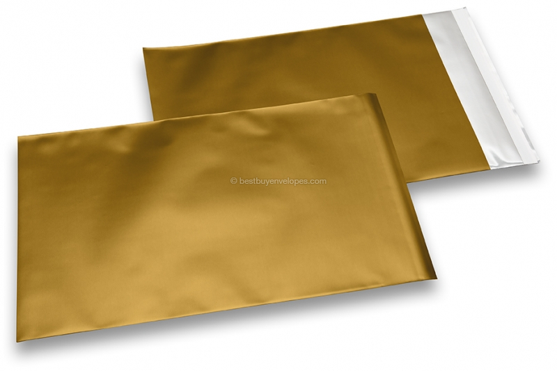 Gold coloured matt metallic foil envelopes - 230 x 320 mm