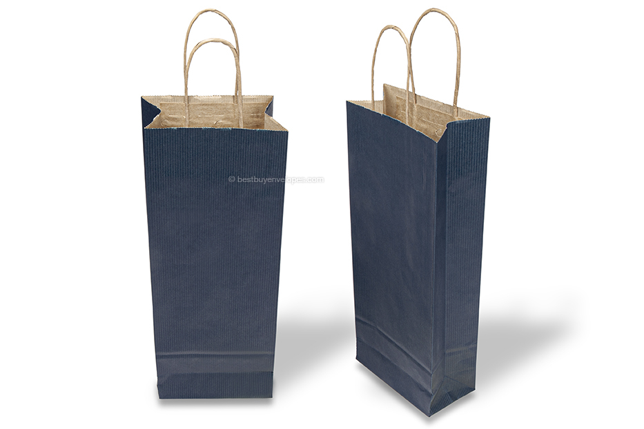 Paper wine bags - dark blue