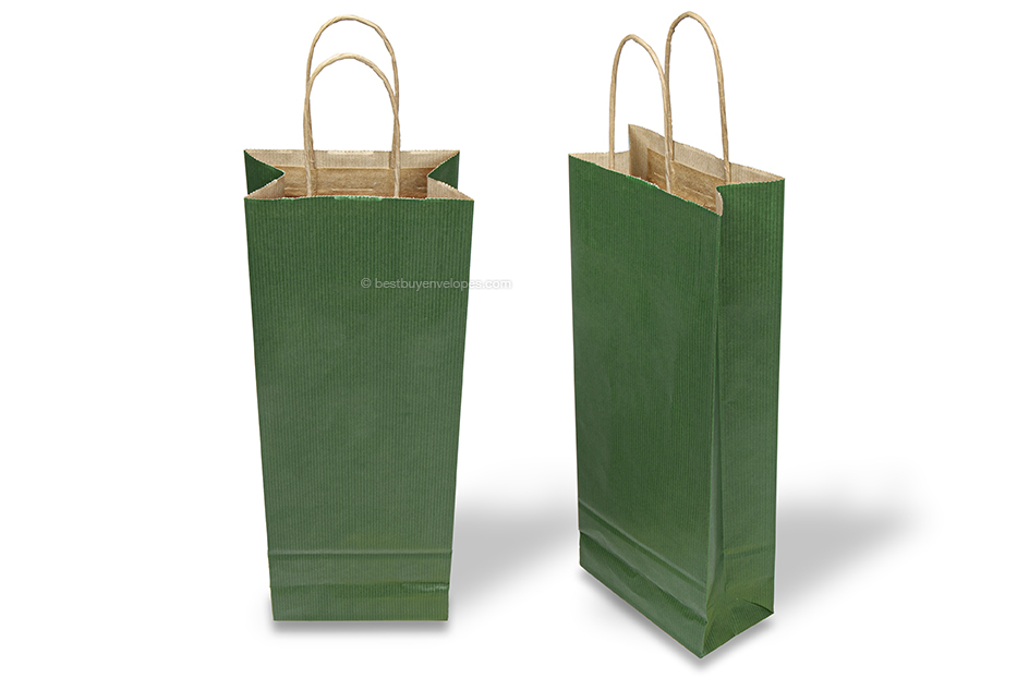 Paper wine bags - green