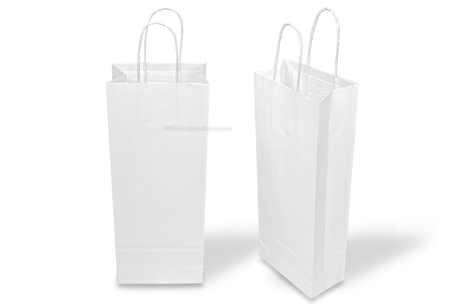 Paper wine bags - white