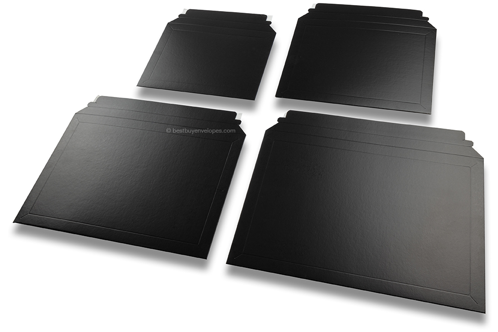 Black cardboard envelopes