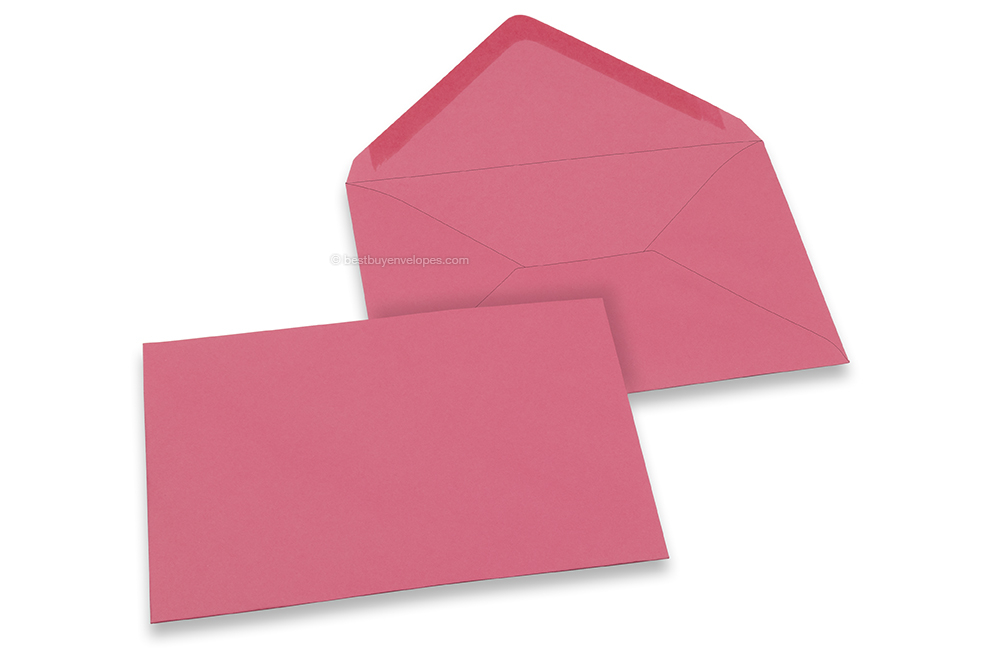 Coloured greeting card envelopes - pink, 125 x 175 mm