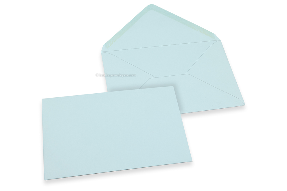 Coloured greeting card envelopes - light blue, 125 x 175 mm