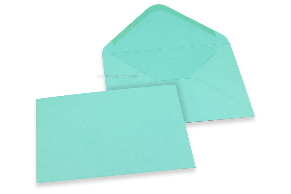 Coloured greeting card envelopes - robin egg blue, 133 x 184 mm